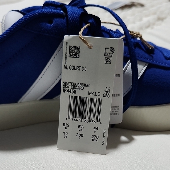 Adidas VL 3.0 Court Blue and White Sneakers for Everyday Comfort - Picture 2 of 7